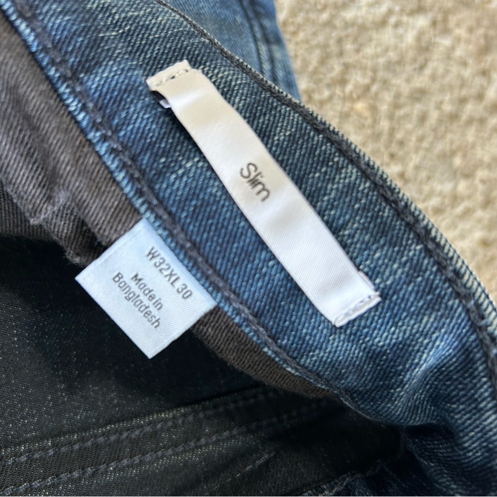 Calvin Klein Dark Blue Slim Jeans - Picture 3 of 5
